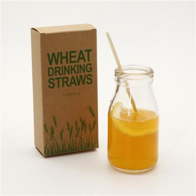 China Drinking Straw 100% Natural Organic Wheat Eco Friendly Disposable Biodegradable for sale