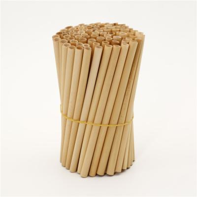 China Disposable Reusable Tubular Natural Reed Straw Drinking Water Straws Organic Eco Friendly Bamboo Straw for sale