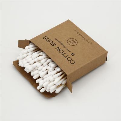 China Eco - Friendly Biodegradable Bamboo Cotton Buds Cleaning Swab for sale