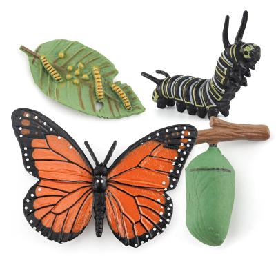 China Realistic 4 PCS Butterfly Animal Life Cycle Insect Growth Model Toys Party Favors Toy for Boys Girls Kids for sale