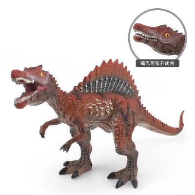 China Realistic Red Spinosaurus Dinosaur Figure Set with Movable Jaws Educational Value and Hand painted Details for sale