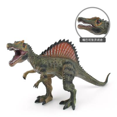 Cina Spinosauro verde Figura di dinosauro con dettagli realistici Figure dipinte a mano mascelle mobili in vendita