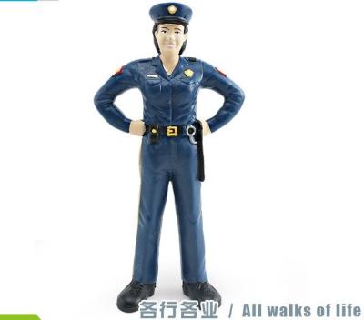 China People at Work Model Toy Policewoman Figure Pretend Professionals Figurines Career Figures  Toys for Boys Girls Kids for sale