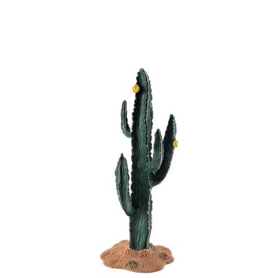 China Figuras de plantas realistas Pequeña flor amarilla Cactus Modelo de juguete Colección de juguetes favoritos de fiesta en venta