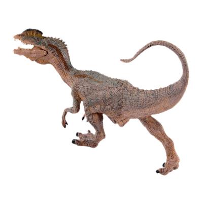 China Dinosaur Figure Set Realistic Hand Painted Dilophosaurus Figures With Movable Jaws for sale