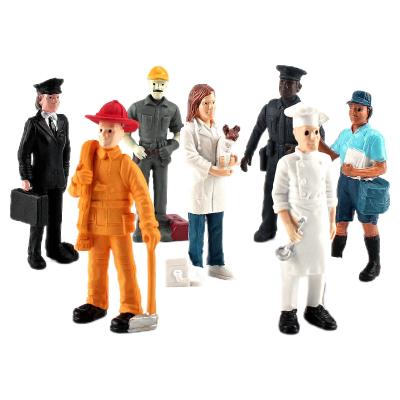 China 7 PCS Personas en el trabajo Modelo Juguete Fingir Profesionales Figuras Carrera Figuras Individualmente en venta