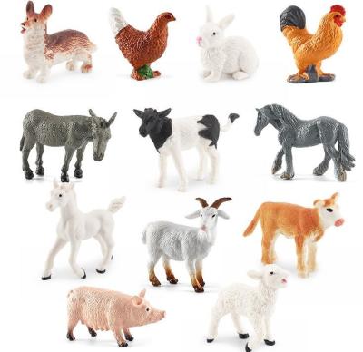 China 12 Pcs Farm Animals Figures Great For Dioramas And Imaginative Play for sale