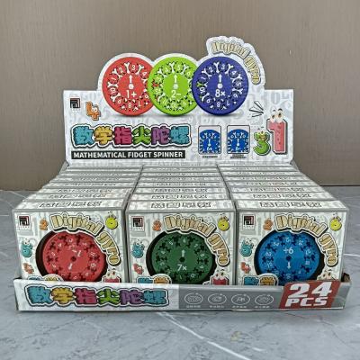 China 24 PCS Numbers Addition & Subtraction Multiplication & Division Fidget Spinner Kindergarten for sale