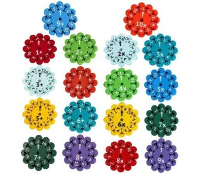 China 18 PCS Flower Shape Numbers Addition & Subtraction Multiplication & Division Fidget Spinner Kindergarten for sale