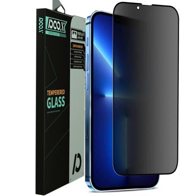 China anti spy peep anti privacy for iphone 13 pro anti spy screen protector full coverage 9H max tempered glass cellphone privacy film for sale