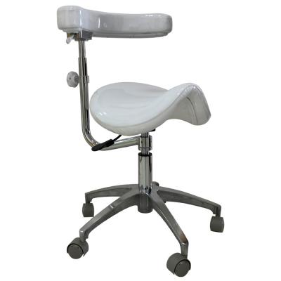 China AliGan Dental Equipment Modern Comfortable Microfiber Leather Medical Ergonomic Saddle Seat Stool With Adjustable Armrest for sale