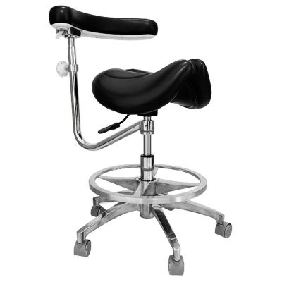 China AliGan Modern Popular Black Doctor Chair Dental Equipment Comfortable Ergonomic Saddle Seat Stool for sale