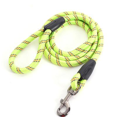 China Anti-Pull Braided Strong Braided Dog Leash Rope Tow Rope Dog Leash Products Quick Release Nylon Pet Rope Tow Leash for sale