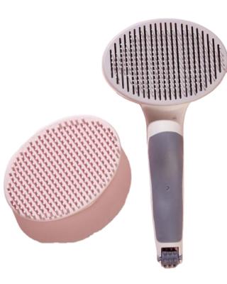 China Multifunctional Self-cleaning Stocked Cat Dog Pet Hair Removal Comb For Floating Hair for sale