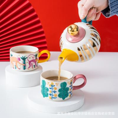 China Palace Style Afternoon Tea Tableware Set Ceramic Nordic Style Viable British Small Size Creative Personality for sale