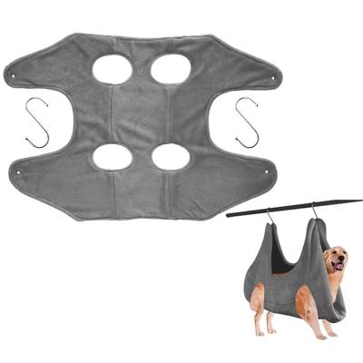 China Sustainable Soft Velvet Pet Trimming Hammock With S Hooks for sale