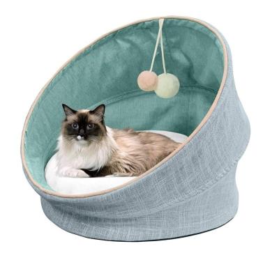 China Collapsible fleece Cat Shelter Bed with removable cover for sale