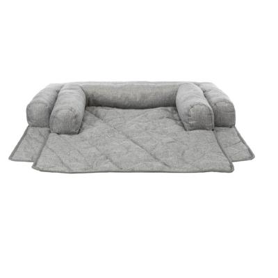 China Waterproof Canvas Pet Sofa Cover With Bolster , Anti-Slip Bottom for sale