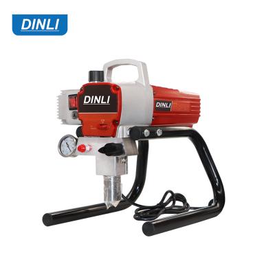 China Paint Type Putty Spray Latex Paint Sprayer Spray Gun DINLI Portable High Pressure Airless Plunger Machine for sale