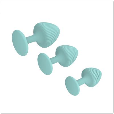 China 3 different sizes/set silicone anal plugs for unisex and unisex sex plugs 3 different sizes of couples anal training material for adults for sale