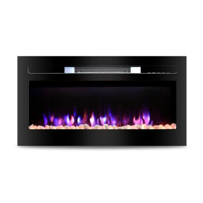 China Car 31 Inch 750W/1500W/1800W China Made Electric Fireplace Heater Electric Fireplace With Faux Stone for sale