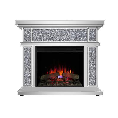 China Tempered Glass Fireplace Electric Mirror Electric Heater Fireplace Mantle Surround for sale