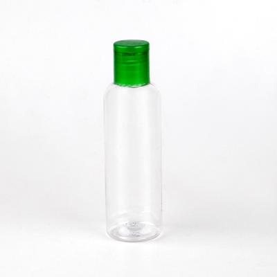 China Hot Sale 150ml Cosmetic PET Gel Water Hair Care Essential Oil Disinfectant Empty Bottle With Flip Cap for sale