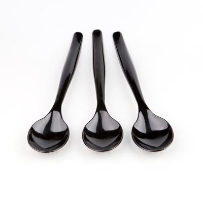 China New Food Food Grade Disposable Plastic PS Spoon For Fruit Ice Cream Cake Salad for sale