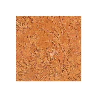 China Acid Resistant Products Popular Flowers And Plants Texture Brown Color Polished Tile for sale