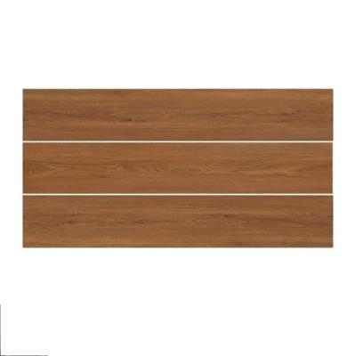 China Glazed Metallic Tiles Living Room Bedroom All Grain Ceramic Straight Brick Wood Edge Solid Wood Indoor Floor Tile for sale