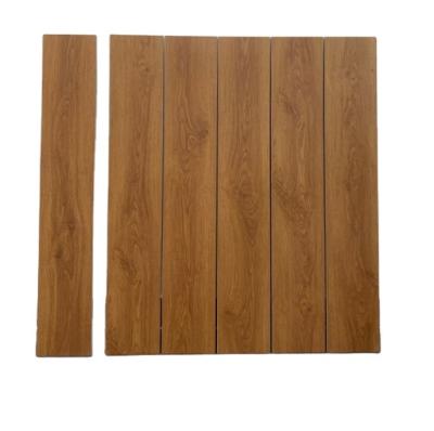 China 150*900 Japan style living room wood straight grain brick solid wood edge floor indoor tile for sale