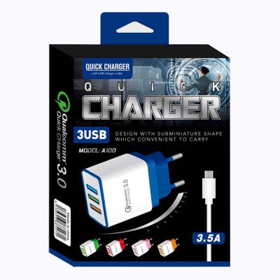 China Best Selling High Speed ​​Wall Charger Flash Charger Fireproof EU Plug Adapter for sale