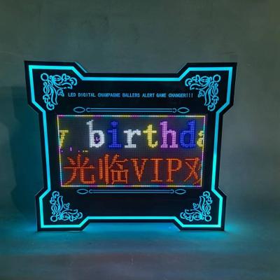 China Birthday Party Led Letter Board For Shop/Cafe/Bar/Wedding Factory Price/Promotion LED VIP Service Display Acrylic Letter Message Board Programmable Rolling Captions By App For the nightclub bar for sale