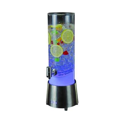 China 3L Wine Beer Tower Viable Tabletop Beverage Juice Dispenser with Colorful Party Restaurant LED Light Bar Cold Beverage Beer Tower for sale