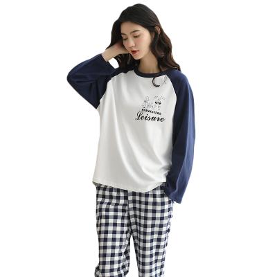 China QUICK DRY Custom Print Women's Round Neck Shunvfang 2Pcs Home Wear Sets 2022 New Women's Casual Long Sleeve Pajama Sets for sale