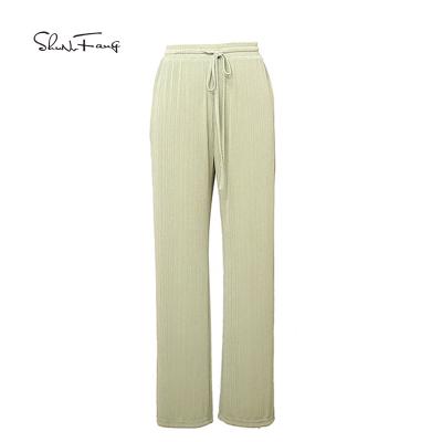 China Shunvfang Women's Office Casual Pants Breathable Lady Straight Leg Pants With Pockets for sale