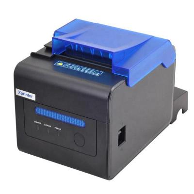 China Black And White 80mm Thermal Receipt Ringer Kitchen Printer With Serial+USB+LAN Ports POS Billing Printer for sale