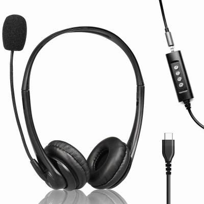 China 2020 New Arrival Type C Headband Wired Headset With Microphone For Type C Earphone for sale