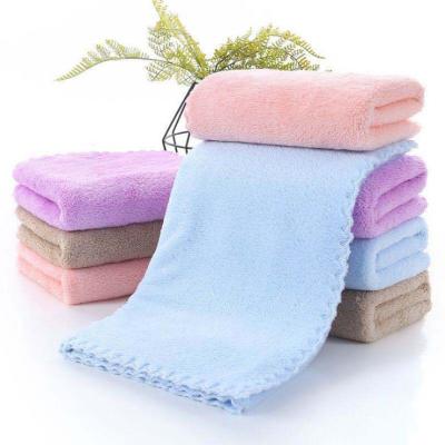 China Viable Coral Suede Towel Salon Beauty Quick Dry Towel Accept Custom Logo for sale