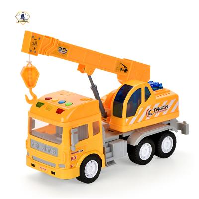 China 2020 Lights Cartoon Inertia Engineer Car Construction Toy Small Engineering Plastic Truck Light Music for sale