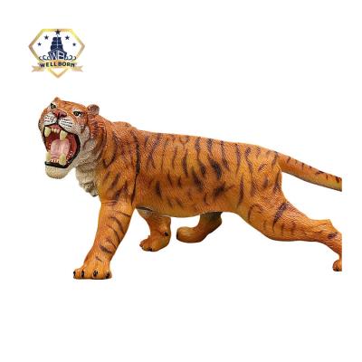 China DIY Toy New Product Children Simulation Small Animal PVC Tiger Rubber Toys for sale