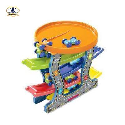 China DIY Pretend Educational Plastic Sliding Car Toy Set Slot Racing Game Children DIY Car Track Game For Children for sale