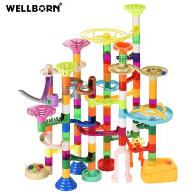 China Building Toy Marble Run Sets for Kids 150pcs Marble Run Track Marble Maze Madness Game STEM Building Tower Toy for sale