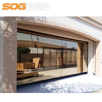 China Modern Frameless Aluminum Garage Doors For Sale South Africa New Model for sale