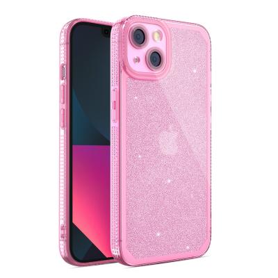 China Shockproof Cover Glitter Mobile Phone Case For iPhone 13 Pro Soft TPU Mobile Back Cover Camera Protection For iPhone 13 Pro Max Clear Case for sale