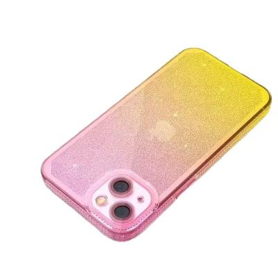 China Shockproof Colorful Glitters Gradient Phone Case For iPhone 13 Diamond Cover Glitter Bling Mobile Phone Case For iPhone 13 pro for sale