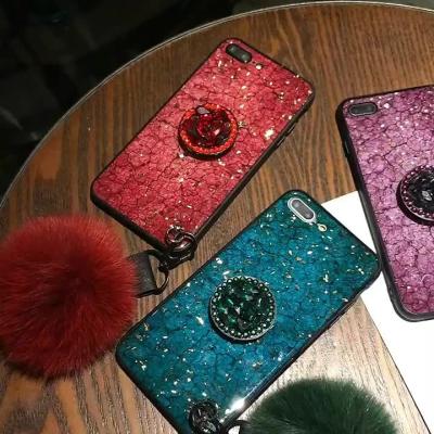 China New Arrival Shockproof Luxury Fur Ball Fur Ball Crystal Phone Case For iphone 11 12 13 pro max for sale