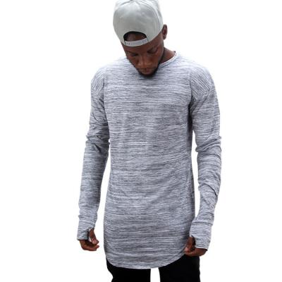 China New High Quality Men's Long Sleeve Thumb Hole T-shirt Men's Casual Style Anti-Shrink for sale