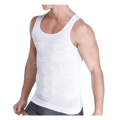 China Breathable Men's Compression Sport Shirt For Body Shaper Slimming Vest Belly Underwear Tight Tank Top for sale