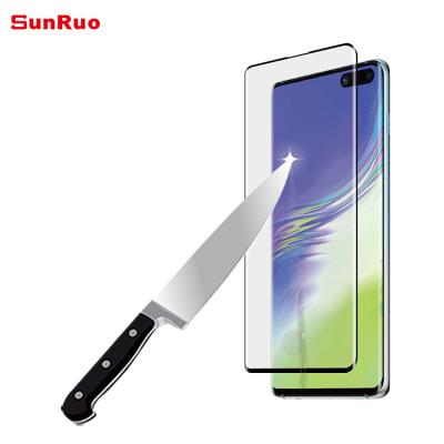 China 3D Mobile Phone Tempered Glass Screen Protector For Galaxy S10 5G With Fingerprint Sensor High Sensitivity for sale